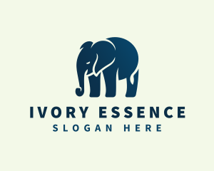 Elephant Animal Wildlife logo design