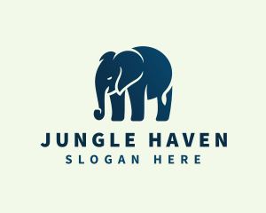 Elephant Animal Wildlife logo design