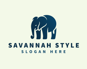 Savannah - Elephant Animal Wildlife logo design