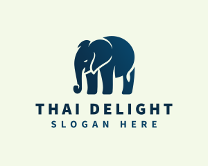 Thailand - Elephant Animal Wildlife logo design