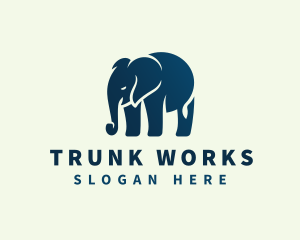 Trunk - Elephant Animal Wildlife logo design