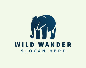 Elephant Animal Wildlife logo design