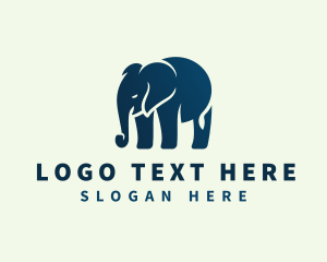 Elephant Animal Wildlife Logo