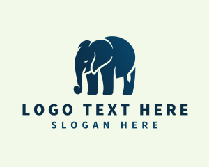 Elephant Animal Wildlife Logo