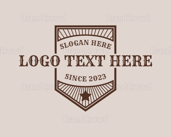 Shield Banner Sheriff Badge Logo