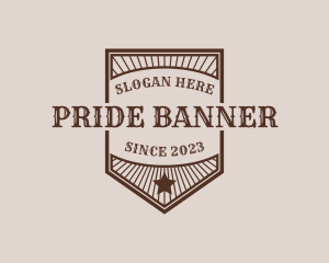 Shield Banner Sheriff Badge logo design