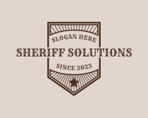 Shield Banner Sheriff Badge logo design