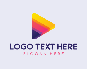 Download - Rainbow Video Play Icon logo design