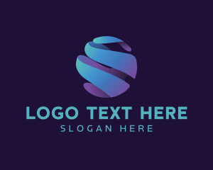 3d - 3D Sphere Globe logo design