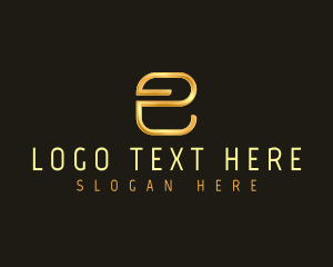 Fabrication - Premium Metallic Letter E logo design