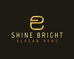 Glossy - Premium Metallic Letter E logo design