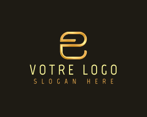 Fabrication - Premium Metallic Letter E logo design