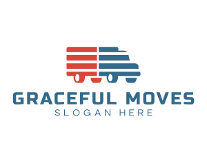 American Logistics Truck logo design