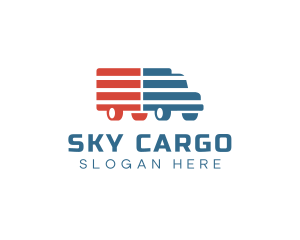 American Logistics Truck logo design