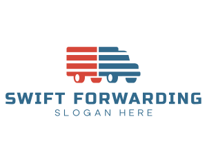 American Logistics Truck logo design