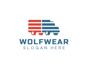 Courier - American Logistics Truck logo design