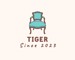 Chair - Elegant Cushion Armchair logo design