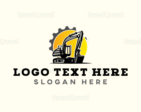 Excavator Digger Mining Logo