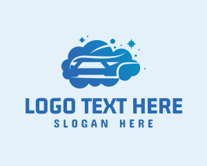 Sanitation - Clean Car Wash Bubbly logo design