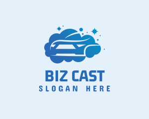 Clean Car Wash Bubbly Logo