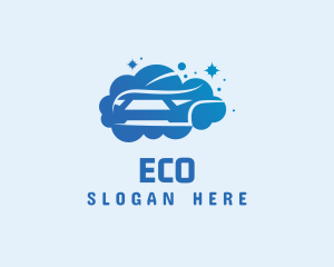Clean Car Wash Bubbly Logo