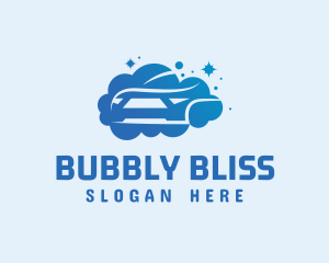 Clean Car Wash Bubbly logo design