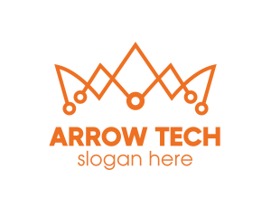 Orange Tech Crown  logo design