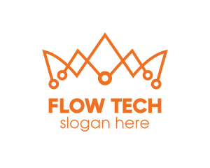 Orange Tech Crown  logo design