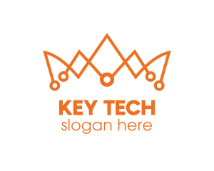 Orange Tech Crown  logo design