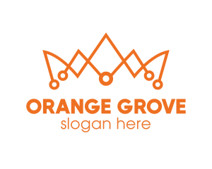 Orange Tech Crown  logo design