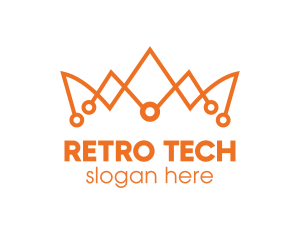 Orange Tech Crown  logo design