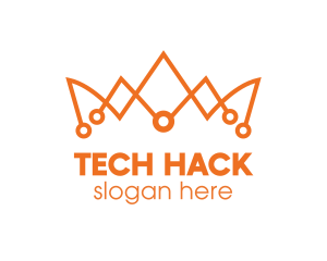 Orange Tech Crown  logo design