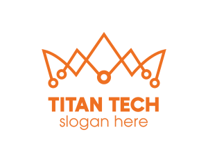 Orange Tech Crown  logo design