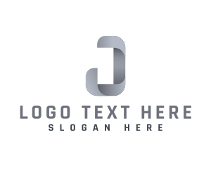 Origami - Modern Industrial Letter J logo design