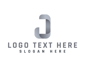 Grayscale - Modern Industrial Letter J logo design