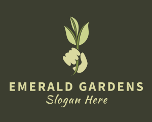 Herbal Plant Hand logo design