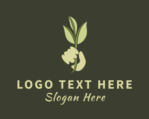 Herbal Plant Hand Logo