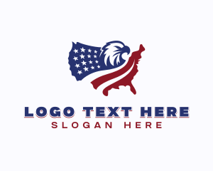 Map - United States Eagle logo design