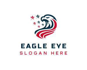 Patriotic American Eagle logo design