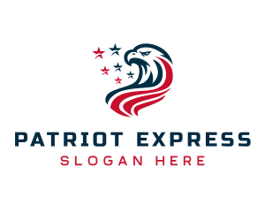 Patriotic American Eagle logo design