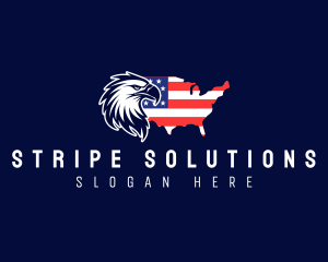 America Flag Eagle logo design