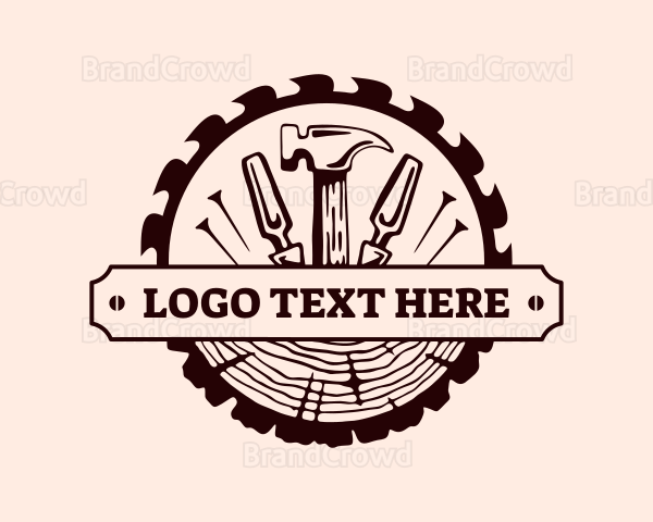 Log Carpentry Tools Logo