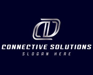 Interlinked - Modern Industrial Letter D logo design