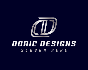 Modern Industrial Letter D logo design