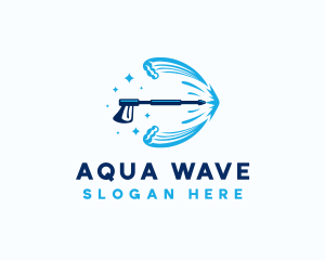 Pressure Wash Water Wave logo design