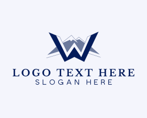 Letter W - Mountain Summit Letter W logo design