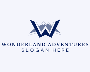 Mountain Summit Letter W logo design