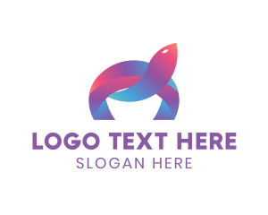 Advertising - Abstract Gradient Tortoise logo design