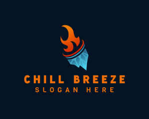 Cooling - Heating Cooling Elements logo design