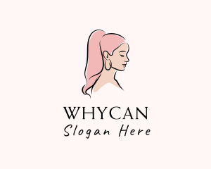 Pink Ponytail Girl Logo